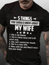 5 Things You Should Know About My Wife Short Sleeve Crew Neck Tshirt