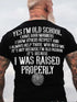 Yes I'm Old School Printed Men's T-shirt