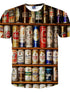 3D Graphic Printed Short Sleeve Shirts Beer