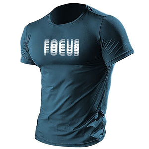 Men's Letter T-Shirt Illusion Focus