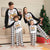 Christmas Deer Print Plaid Matching Family Pajamas