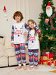 Family Pajama Set with Cartoon Alphabet Antler Printing