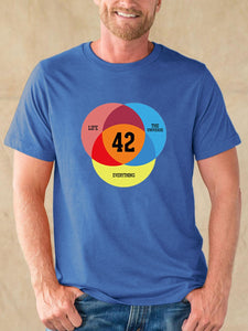 Life, The Universe, Everything, 42 three primary colors Graphic Men's Tee