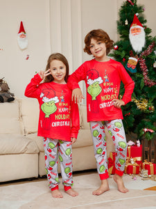 Family Matching Pajamas with Monster Monogram Parent-Child Set