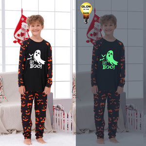 Halloween Family Pajama Glow-in-the-Dark Print Set