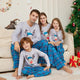 Family Matching Pajamas with Cartoon Deer Head Plaid Set