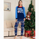 Blue Snowman Print Christmas Family Matching Pajamas