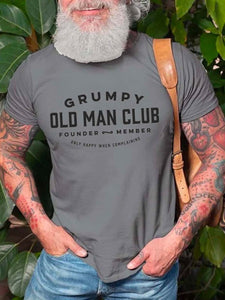 Grumpy Old Man Club Cotton Blends Short Sleeve T-shirt