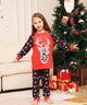 Christmas Family Pajamas Matching Set with Monogrammed Snowflake Fawns