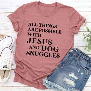 Graphic T-Shirts All Things Are Possible with Jesus Tee