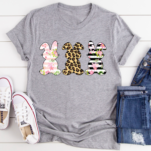 Graphic T-Shirts Floral Easter Bunnies Tee