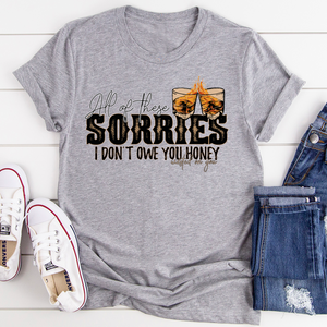 Graphic T-Shirts All Of These Sorries I Don't Owe You Honey Tee