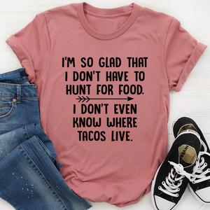 Graphic T-Shirts Hunt For Food Tee