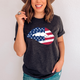 Graphic T-Shirts American Flag Lips Tee