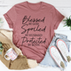 Graphic T-Shirts Blessed By God Spoiled By Husband Protected By Both Tee