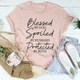 Graphic T-Shirts Blessed By God Spoiled By Husband Protected By Both Tee