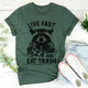 Graphic T-Shirts Live Fast And Eat Trash Tee