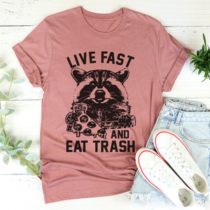 Graphic T-Shirts Live Fast And Eat Trash Tee