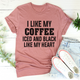 Graphic T-Shirts I Like My Coffee Iced And Black Like My Heart Tee