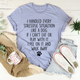 Graphic T-Shirts I Handled Every Stressful Situation Like A Dog Tee