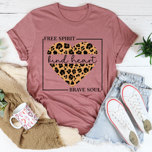 Graphic T-Shirts Free Spirit Kind Heart Brave Soul Tee