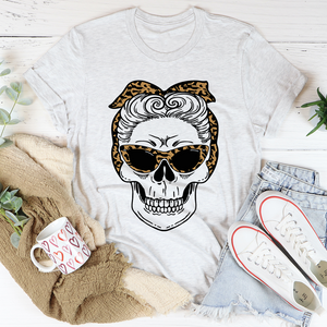 Graphic T-Shirts Skull With Leopard Bandana Tee