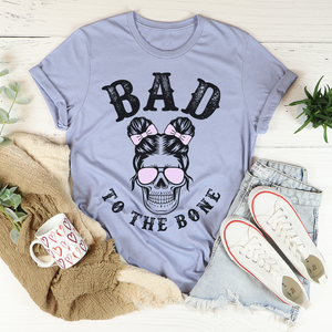 Graphic T-Shirts Bad To The Bone Cute Skull Tee