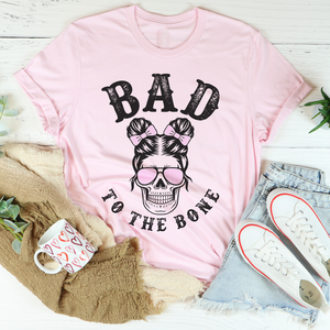 Graphic T-Shirts Bad To The Bone Cute Skull Tee