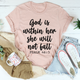 Graphic T-Shirts God Is Within Her She Will Not Fall Tee