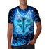 3D Graphic Printed Short Sleeve Shirts Wolves