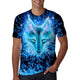 3D Graphic Printed Short Sleeve Shirts Wolves