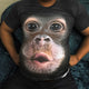3D Graphic Printed Short Sleeve Shirts Baby Orangutan
