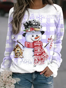 Women's Sweatshirt Pullover Streetwear Snowman