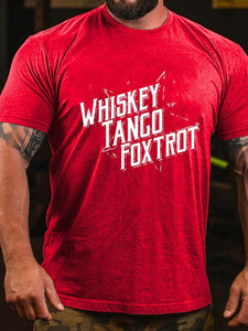 Whiskey Tango Foxtrot Short Sleeve Crew Neck Casual T-shirt