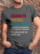 GrandPa Knows Everything Men's Tee