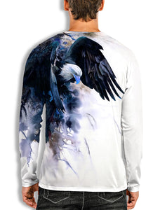 3D Graphic Printed Short Sleeve Shirts Eagle Crew