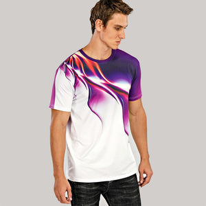 3D Graphic Printed Short Sleeve Shirts Abstract Print