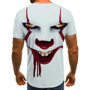 3D Graphic Printed Short Sleeve Shirts Joker