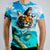 3D Graphic Printed Short Sleeve Shirts Cat & Tiger