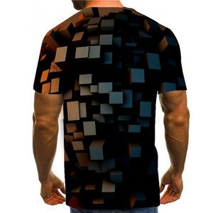 3D Graphic Printed Short Sleeve Shirts Graphic Space