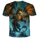3D Graphic Printed Short Sleeve Shirts The Dragon
