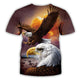 3D Graphic Printed Short Sleeve Shirts Eagle