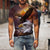 3D Graphic Printed Short Sleeve Shirts Eagle