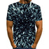 3D Graphic Printed Short Sleeve Shirts Optical Illusion