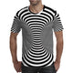 3D Graphic Printed Short Sleeve Shirts Striped Shirt