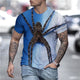 3D Graphic Printed Short Sleeve Shirts 3D Animal