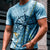 3D Graphic Printed Short Sleeve ShirtsThe Compass