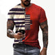 3D Graphic Printed Short Sleeve Shirts Contrast Color