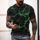 3D Graphic Printed Short Sleeve Shirts Poker Man Red lightning