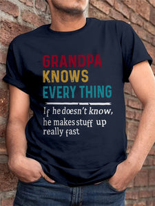 GrandPa Knows Everything Men's Tee